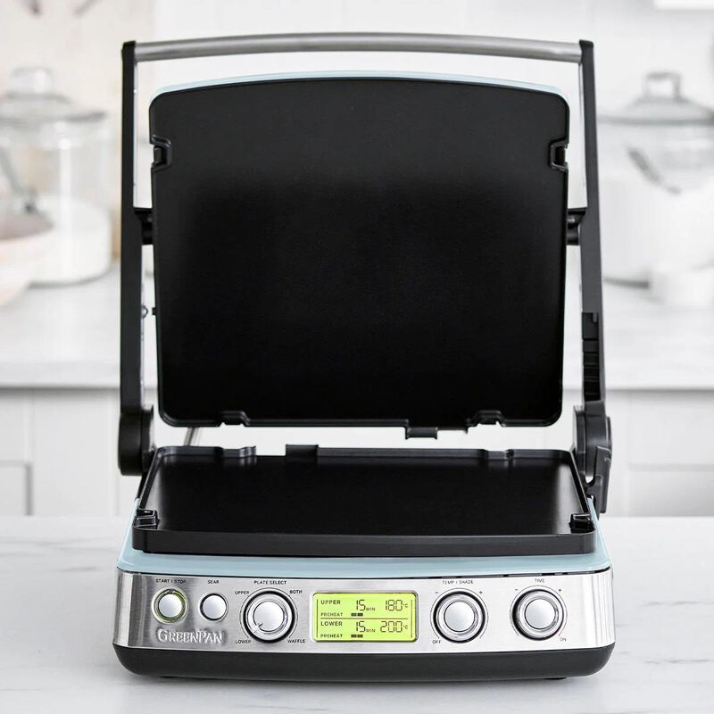 GreenPan Contact Grill Blue Haze With Stainless Steel Finish image number 2